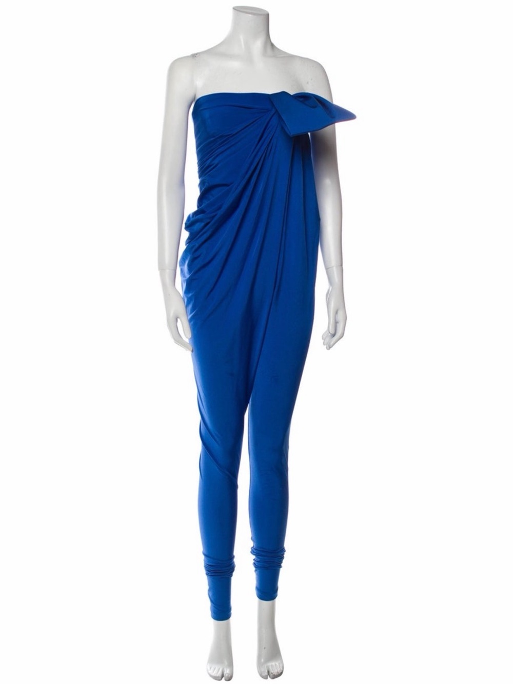Saint Laurent 2022 Strapless Blue Jumpsuit US4/FR36
